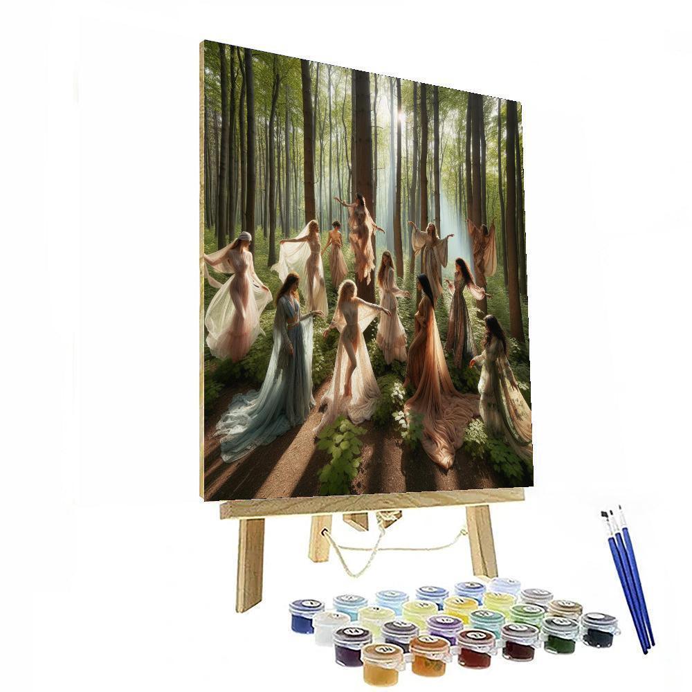 Enchanted Woodland Nymphs Paint By Color