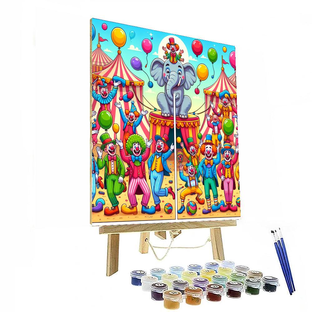 Happy Circus Scene Paint By Numbers