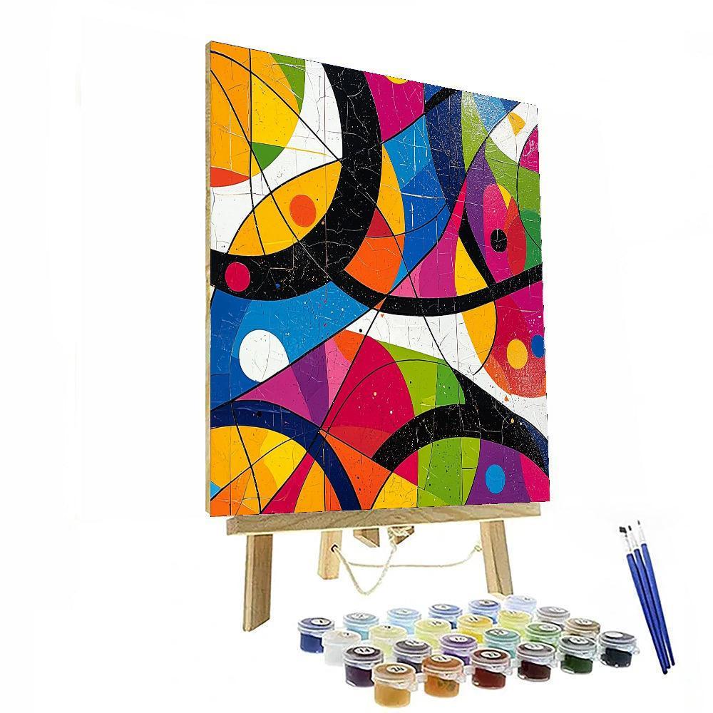 Joan Miró Inspired Harmony Of Forms  Number Painting