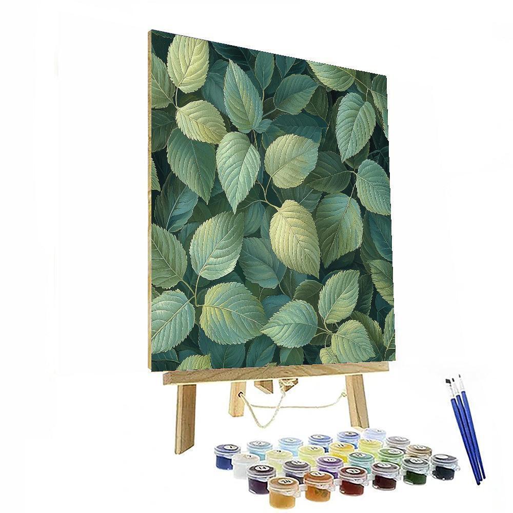 Leonardo Da Vinci Inspired Harmony Of Leaves  Paint By Numbers Kits