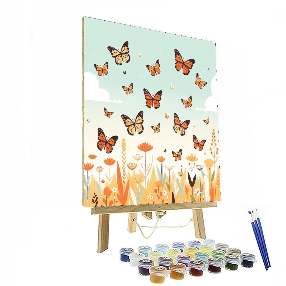 Marvelous Monarch Migration Paint By Color