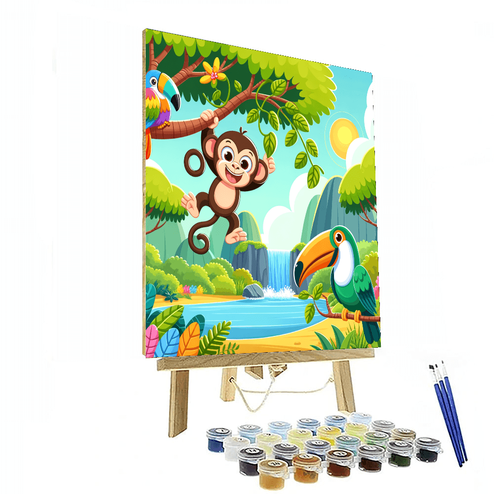 Jolly Jungle Friends Paint By Numbers Art