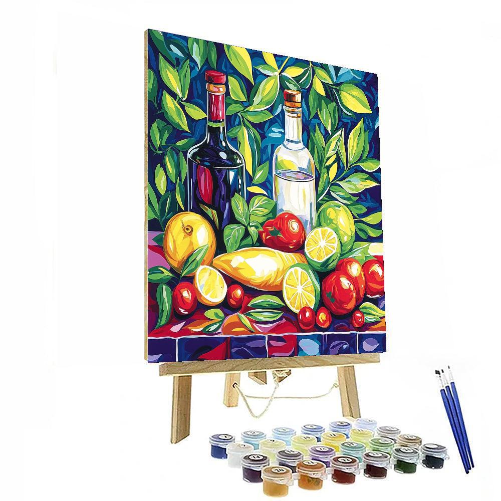 Matisse Inspired Culinary Harmony  Number Painting