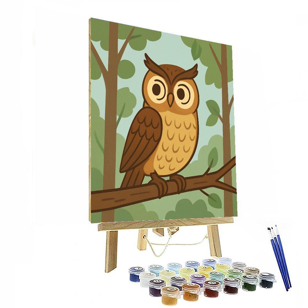 Wise Owl's Forest DIY Paint By Numbers