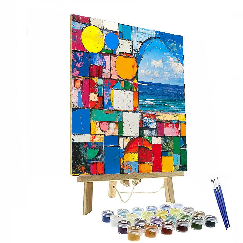 Robert Rauschenberg Inspired Vibrant Urban Mosaics  Paint By Numbers Kits