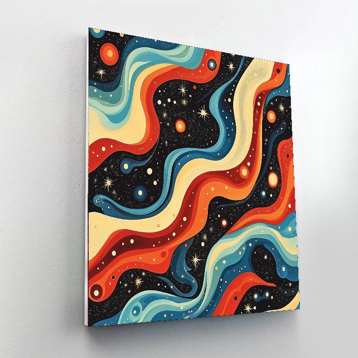 Yayoi Kusama Inspired Cosmic Reflection  DIY Paint By Numbers