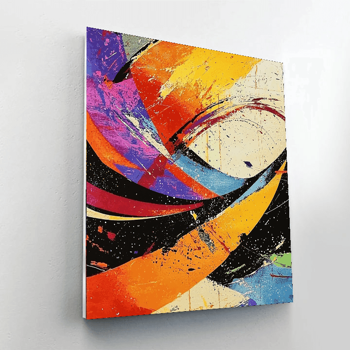 Pollock Inspired Abstract Whirls  Paint By Color