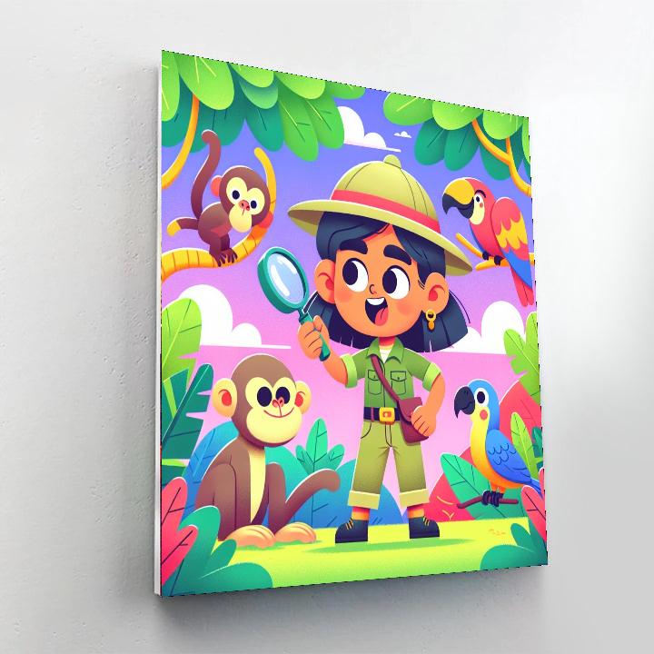 Explorer's Jungle Adventure Number Painting