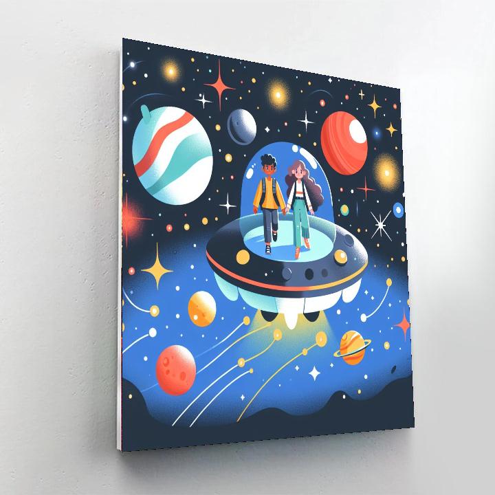 Galaxy Travelers Paint By Numbers Art