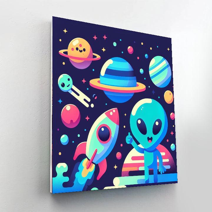 Space Galaxy Exploration DIY Paint By Numbers