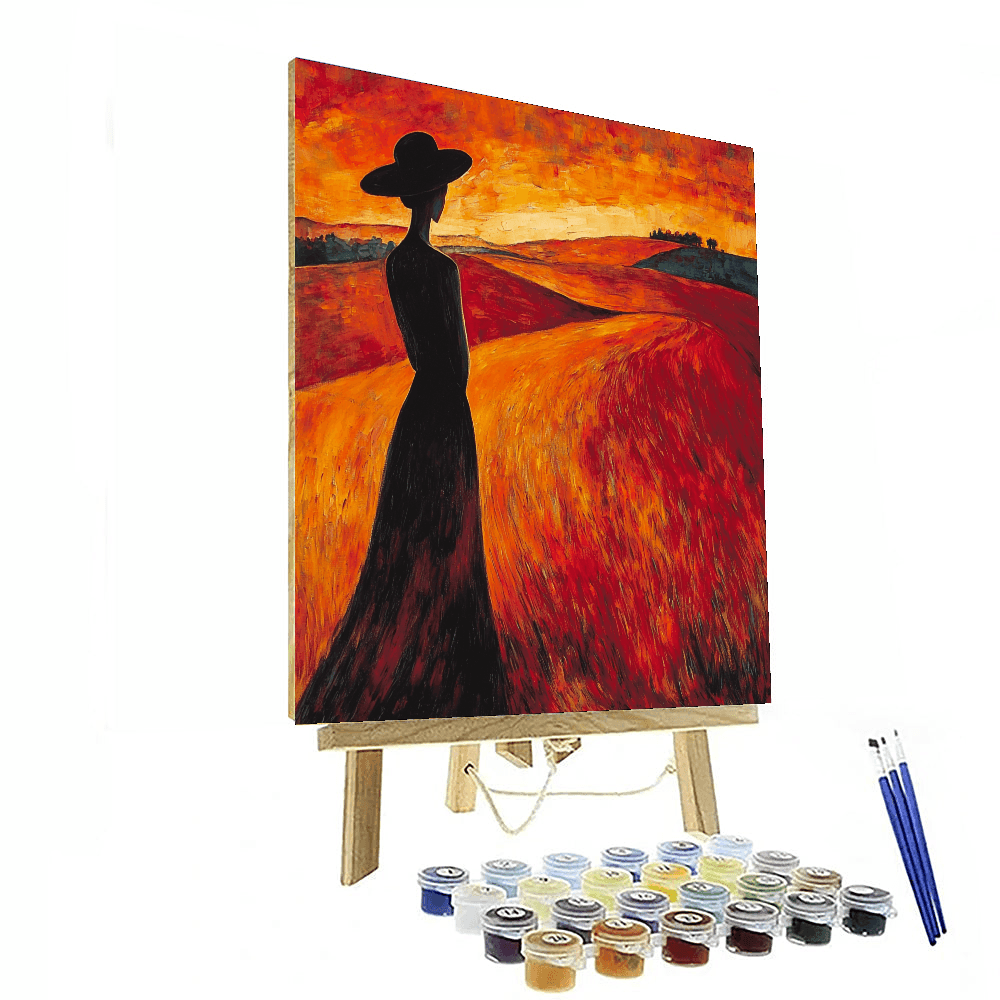 Amedeo Modigliani Inspired Bohemian Sunset  Paint By Color