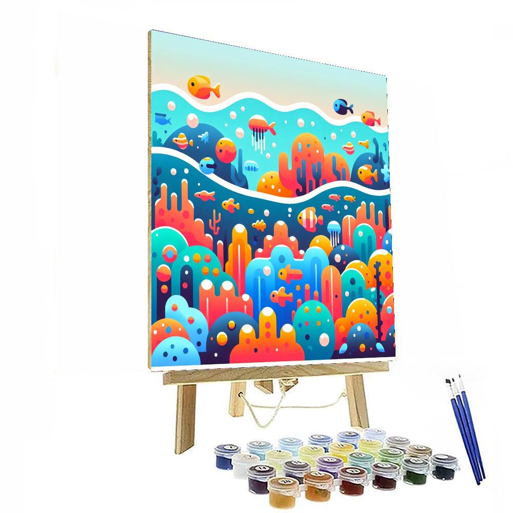 Radiant Rainbow Reef Painting Number Kit