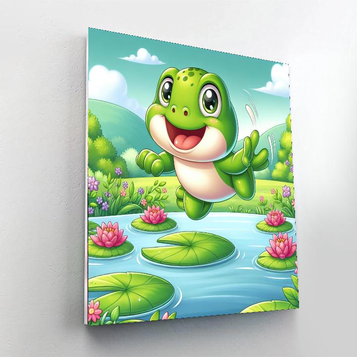 Bouncy Little Frog Painting By Numbers Kit