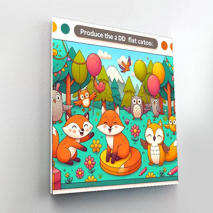 Woodland Creature Party Paint By Numbers Kits