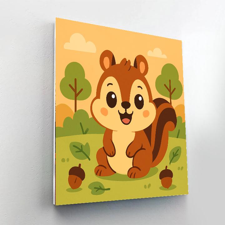 Cute Chipmunk Paint By Numbers