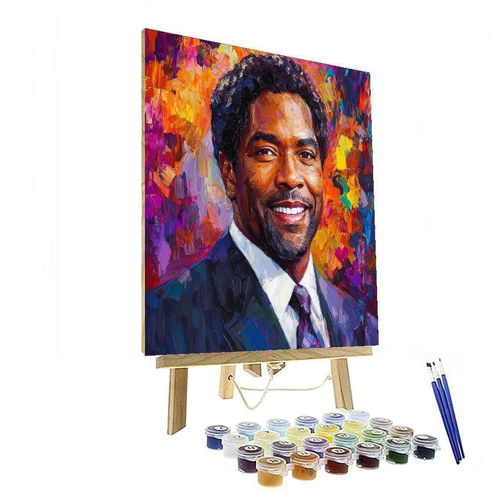 Denzel Washington: The Resounding Voice Of Justice Numbered Painting Kits