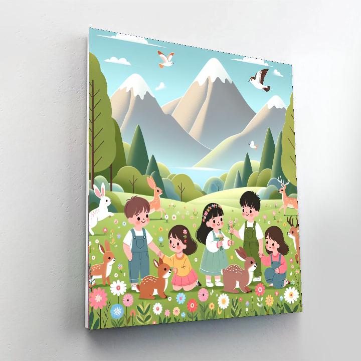 Majestic Mountain Meadows Numbered Painting Kits