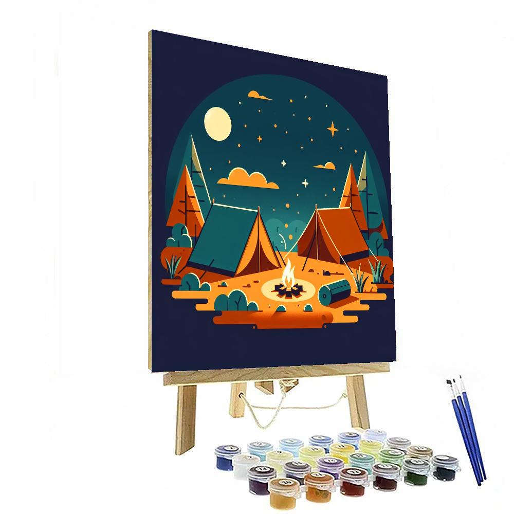 Starry Night Camping Numbered Painting Kits