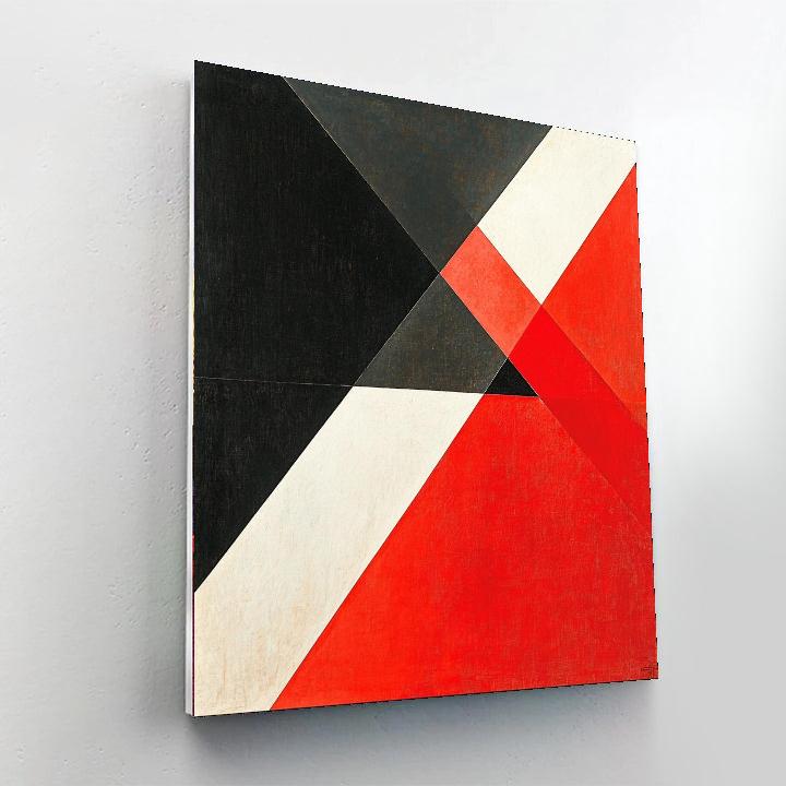 Kazimir Malevich Inspired Abstract Convergence  Paint By Color