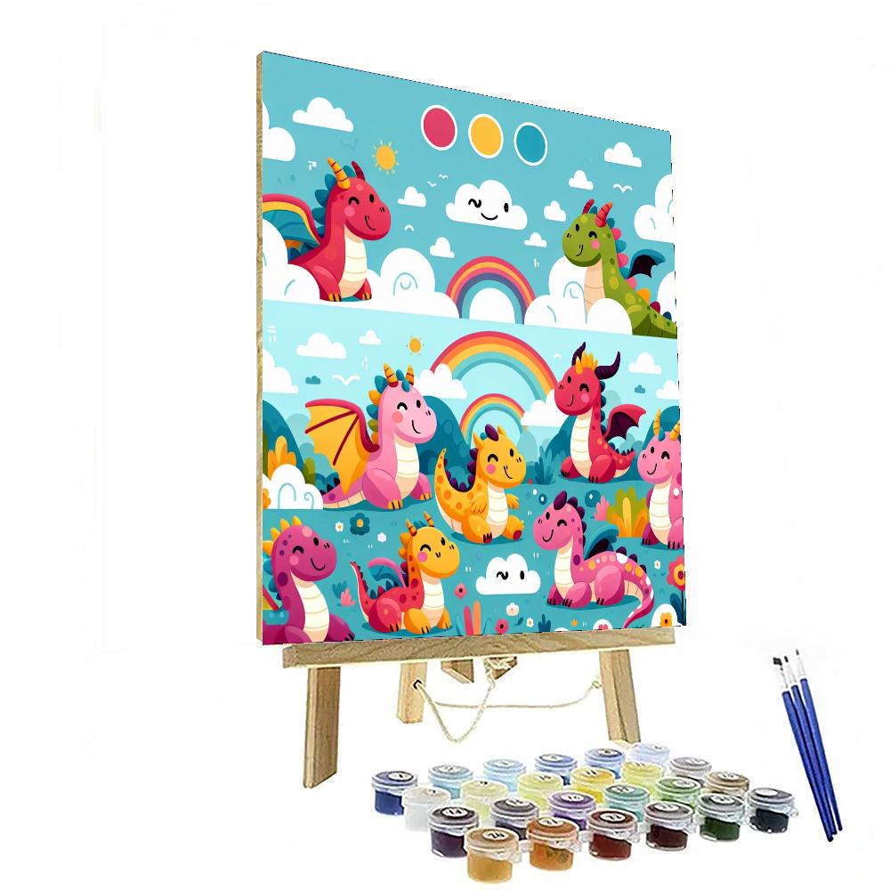 Daring Dragon Flights Paint By Numbers Art