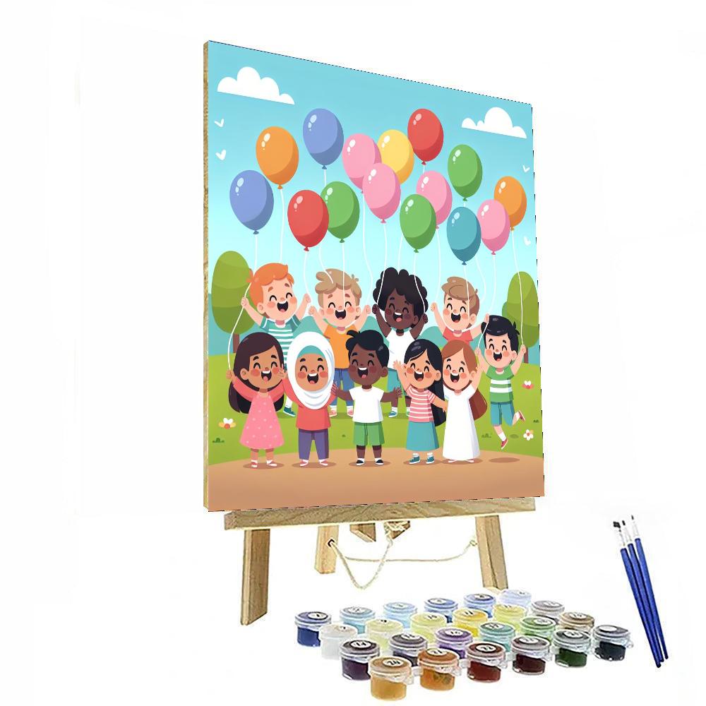 Balloons Over The Park Numbered Painting Kits