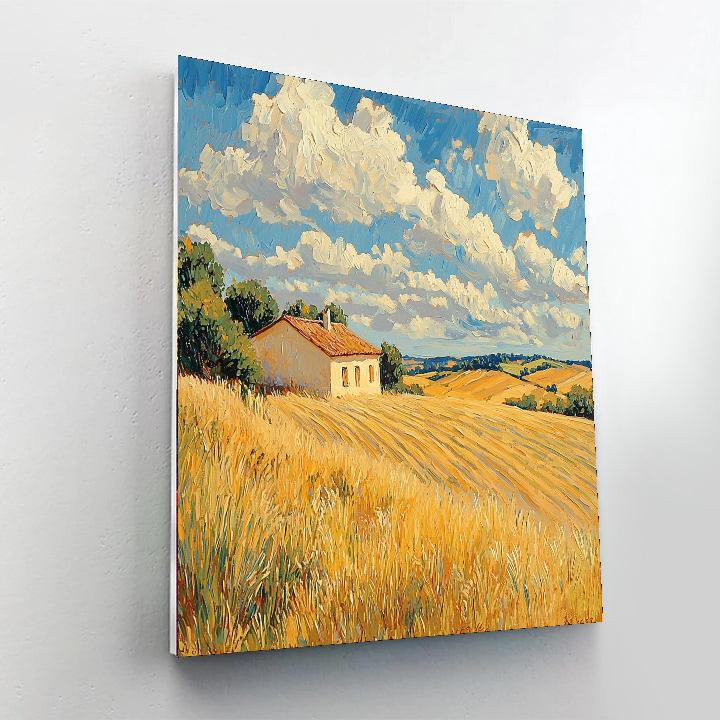 Paul Cézanne Inspired Serenade Of Rolling Fields  Paint By Numbers Art