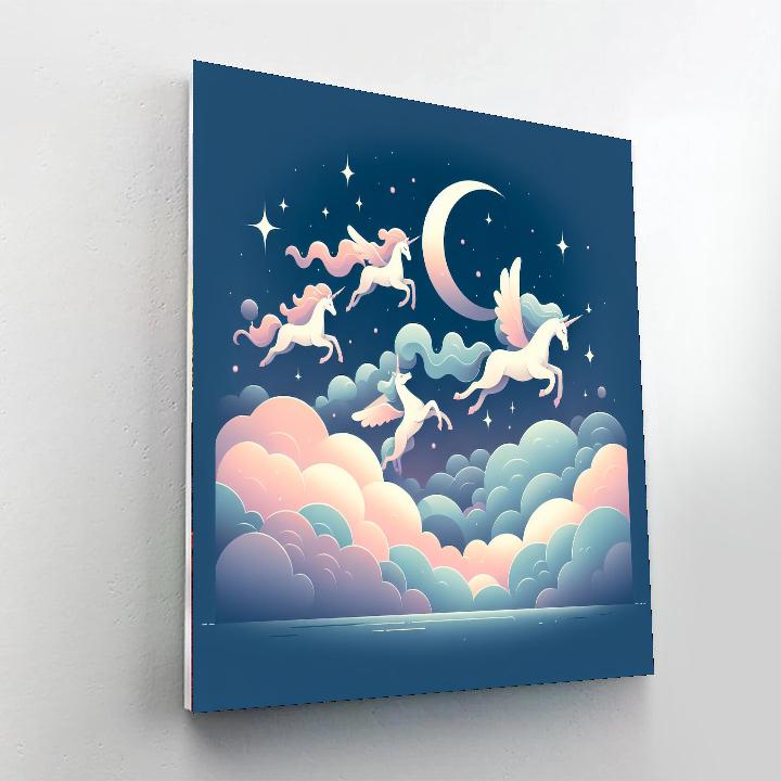 Dreamy Unicorn Skies Painting Number Kit