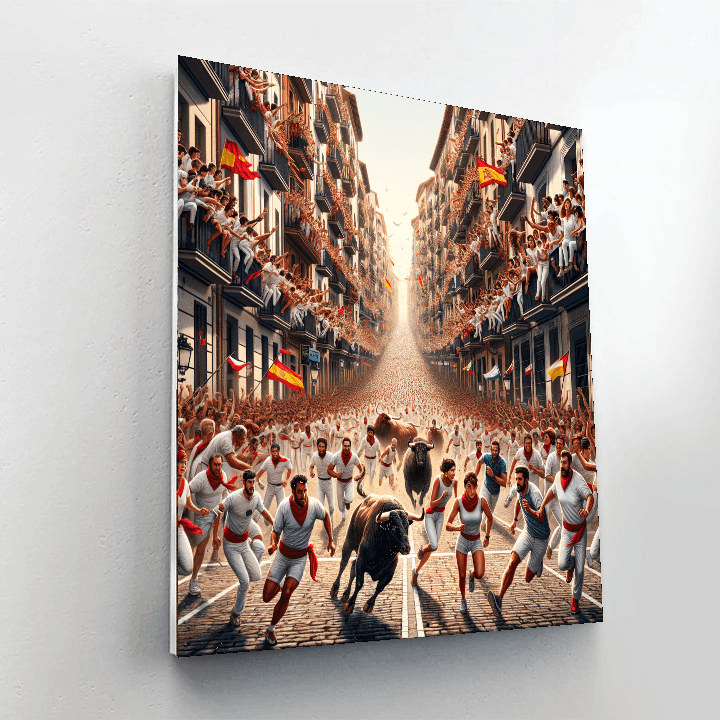 Fiesta De San Fermin - Pamplona, Spain Paint By Number