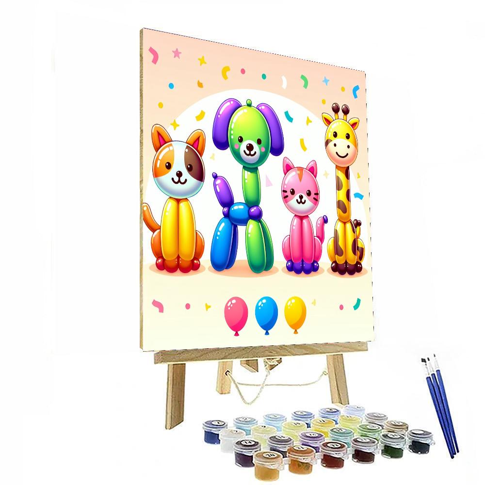 Bouncing Balloon Animals Paint By Numbers Art