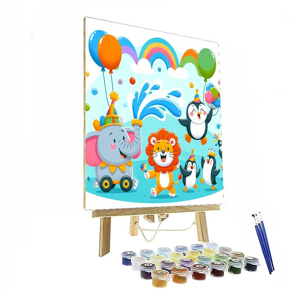 Happy Zoo Parade Numbered Painting Kits