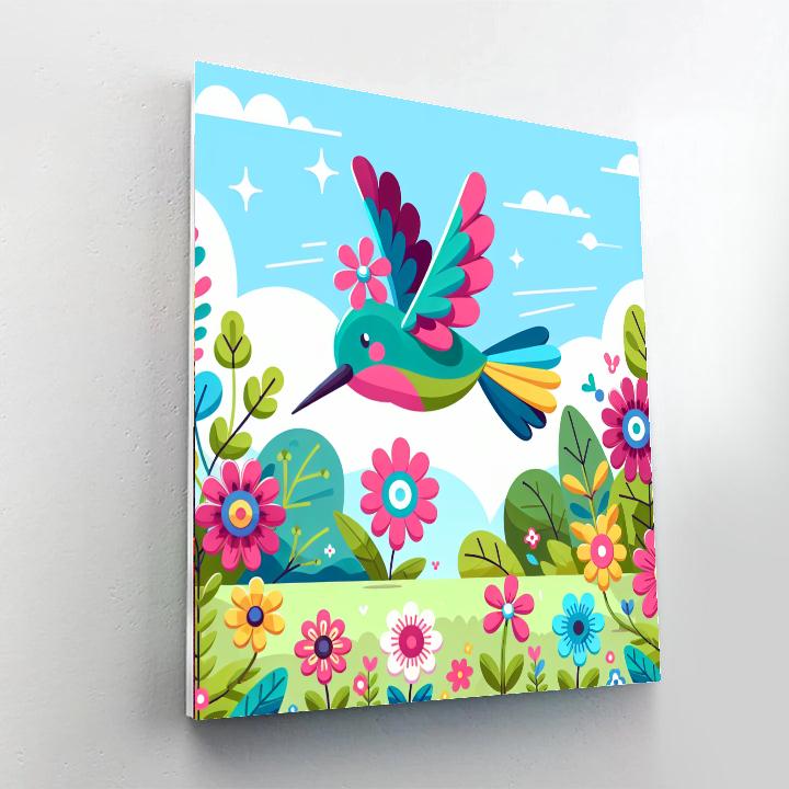 Happy Hummingbird's Garden Party Paint By Numbers Kits