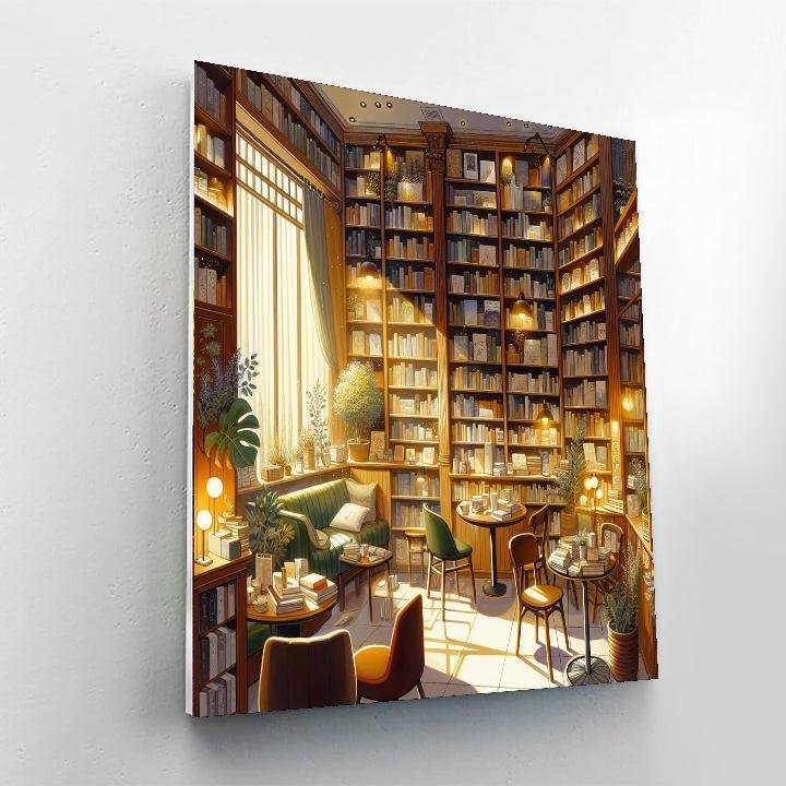 Charming Vintage Bookshop Paint By Number