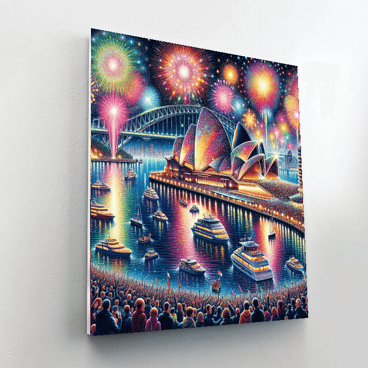 Sydney New Year's Eve - Sydney Number Painting