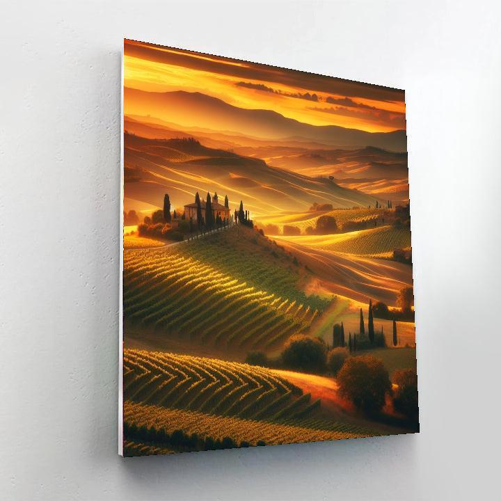 Romantic Tuscan Landscape Paint By Numbers Art