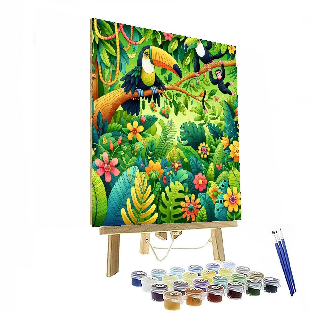 Artistic Jungle Adventure Paint By Color