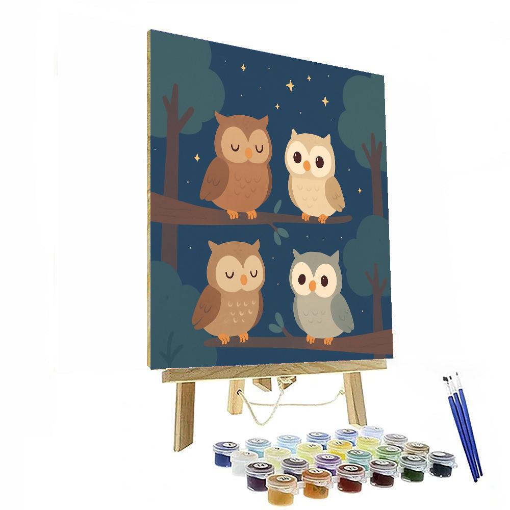 Adorable Owls Painting By Numbers Kit