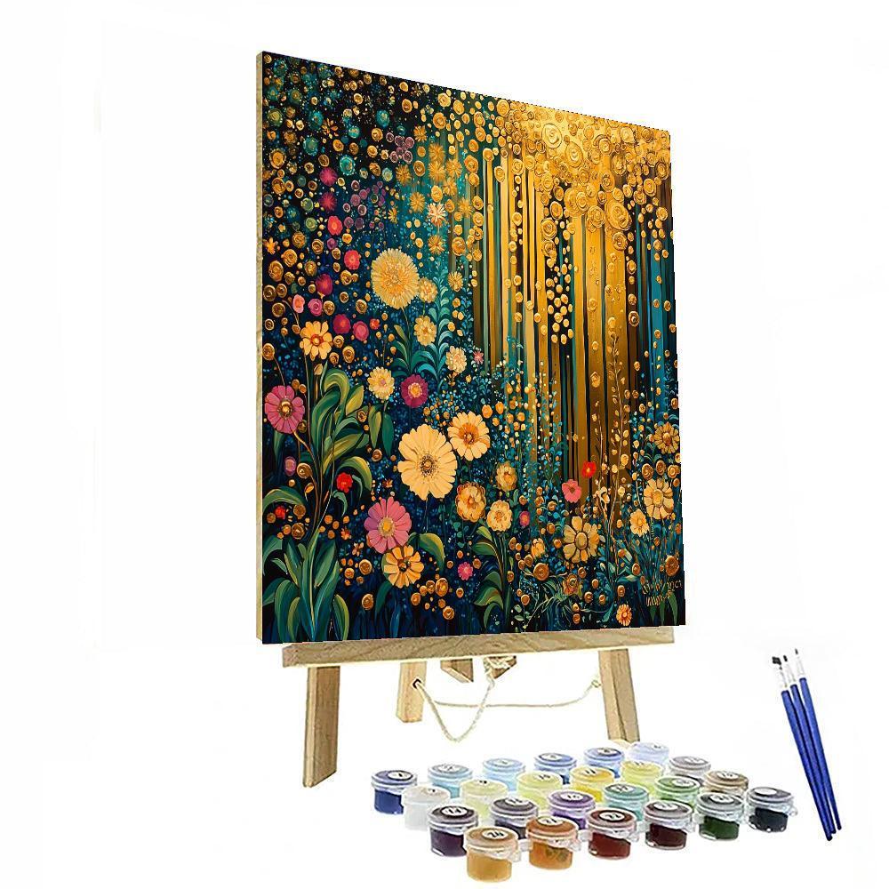Gustav Klimt Inspired Klimt's Gilded Harmony  DIY Paint By Numbers
