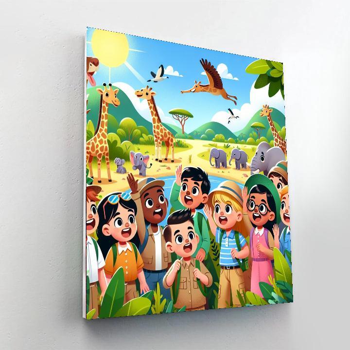 Colorful Animal Safari Paint By Numbers