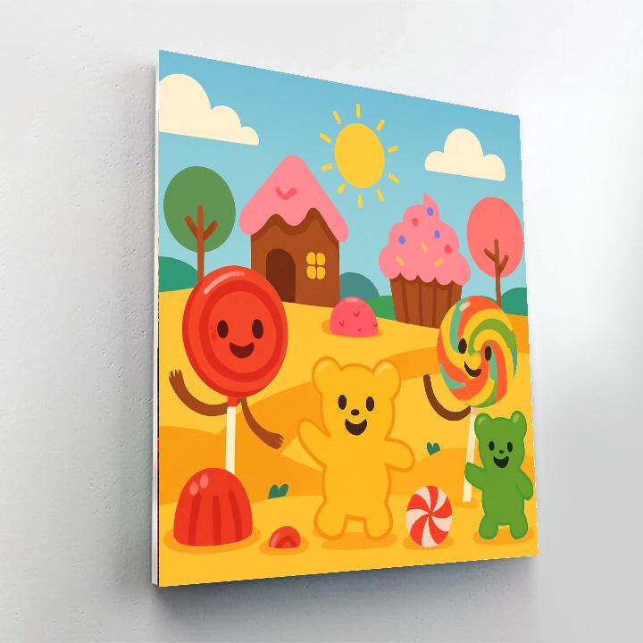 Cheerful Candy Kingdom DIY Paint By Numbers