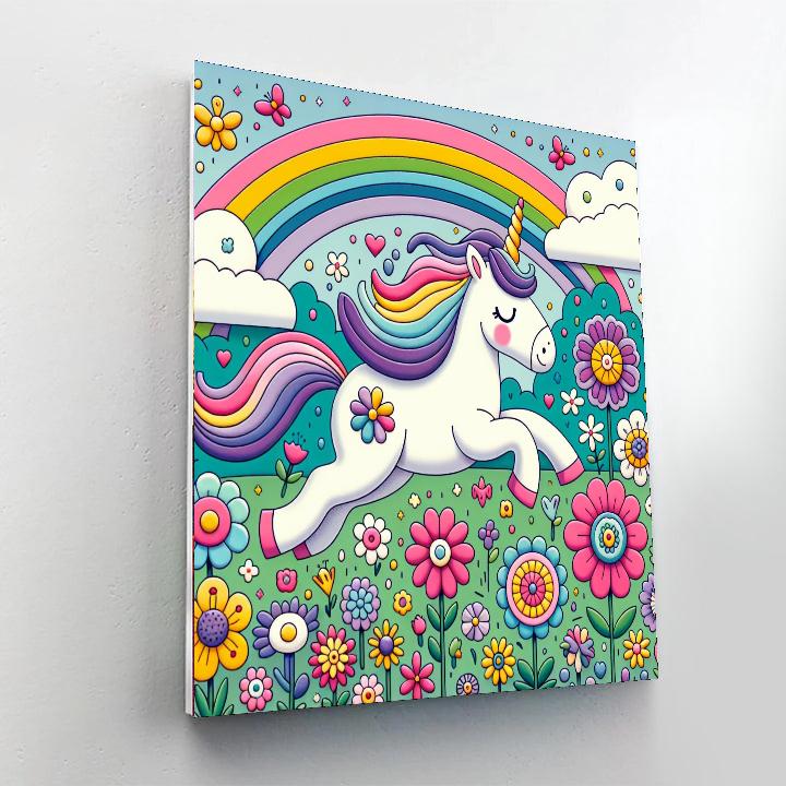 Unicorn's Enchanted Meadow Numbered Painting Kits