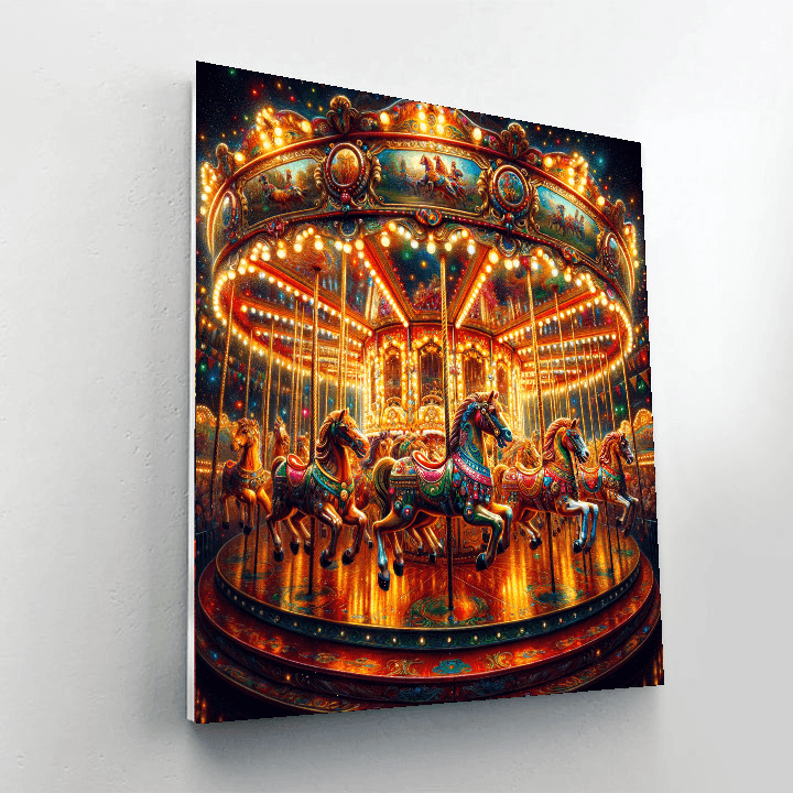 Carnival Carousel Whirl Number Painting
