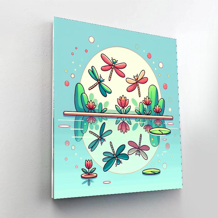 Dragonfly Dance Number Painting