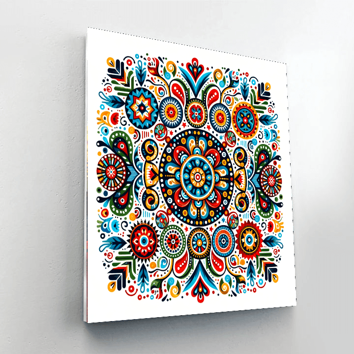 Folk Art Fiesta Paint By Number