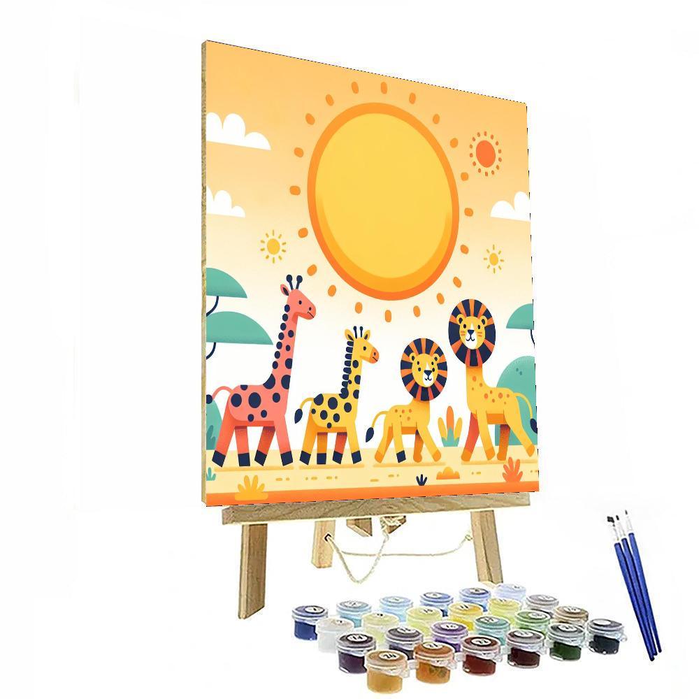 Sunshine Safari Stroll Paint By Color