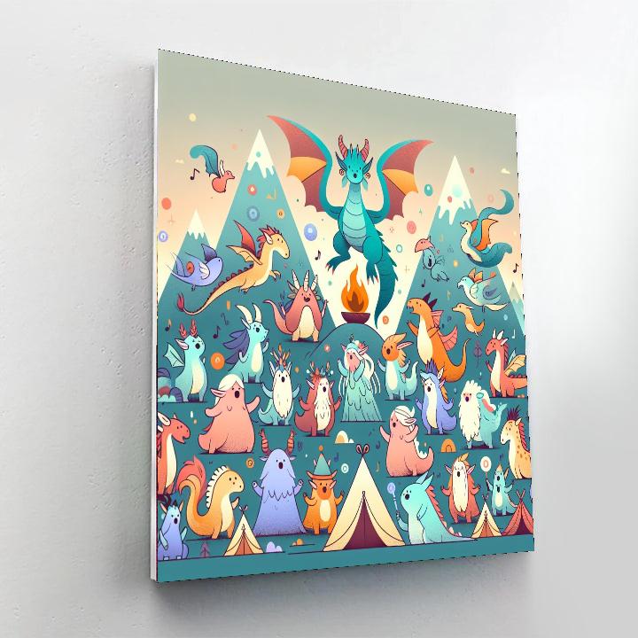 Mystic Mountain Festival Painting By Numbers Kit