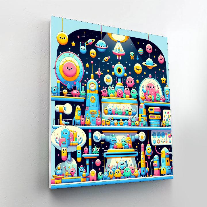 Fun Space Station Numbered Painting Kits