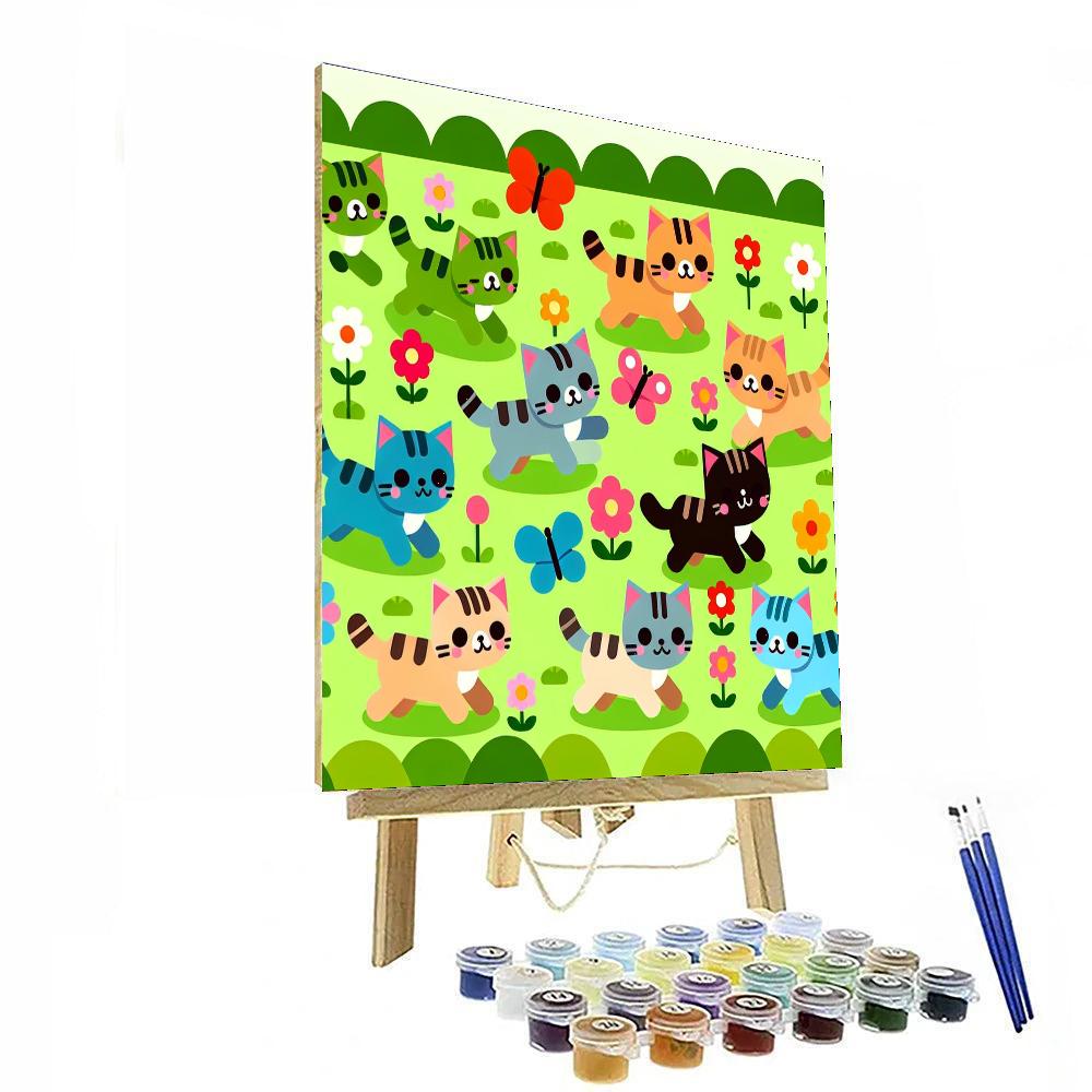 Playful Kitty Park Numbered Painting Kits