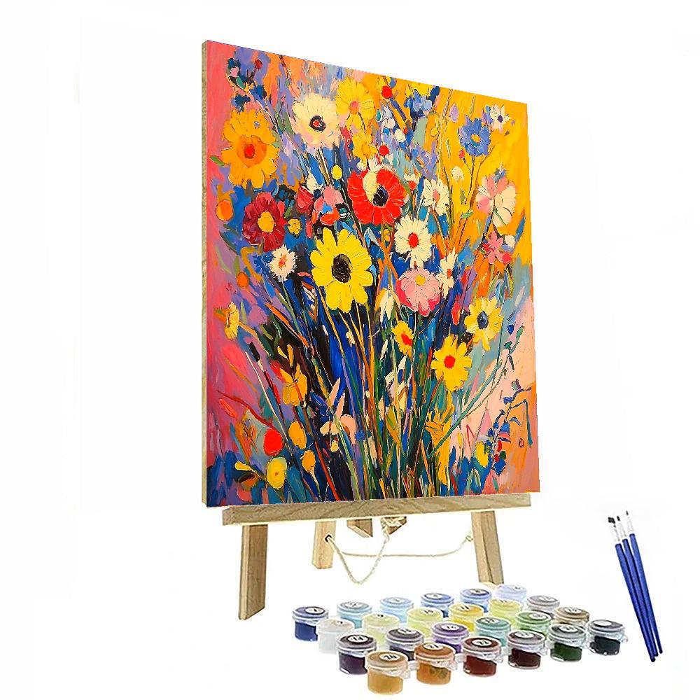 Wassily Kandinsky Inspired Prismatic Bloom  Paint By Number