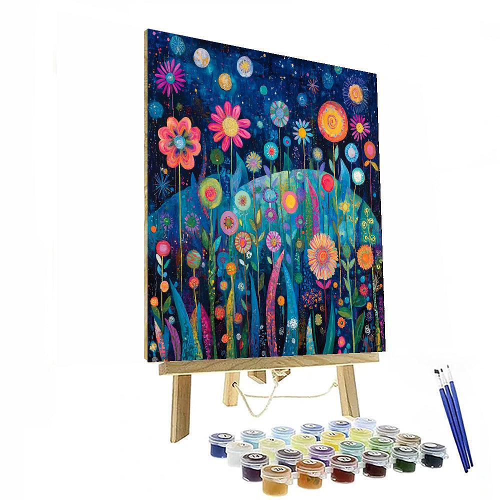 Paul Klee Inspired Dreamscape Meadow  Number Painting