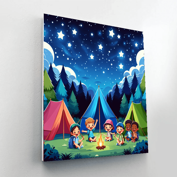 Celestial Starry Sky Camp Paint By Color
